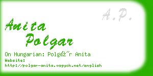 anita polgar business card